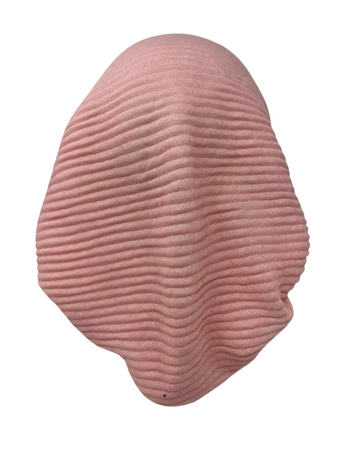 SG LN338 Pink Pleated Cotton Pre-Tied Bandanna with Small Full Grip Myselflingerie.com